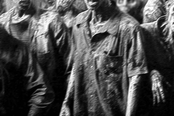 Фотография перформанса «Аркаим. Зомби»